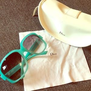 Dior turquoise sunglasses